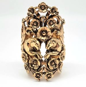 Roberto Cavalli LUXURY Couture Runway Statement Panther Cuff RARE + MASSIVE